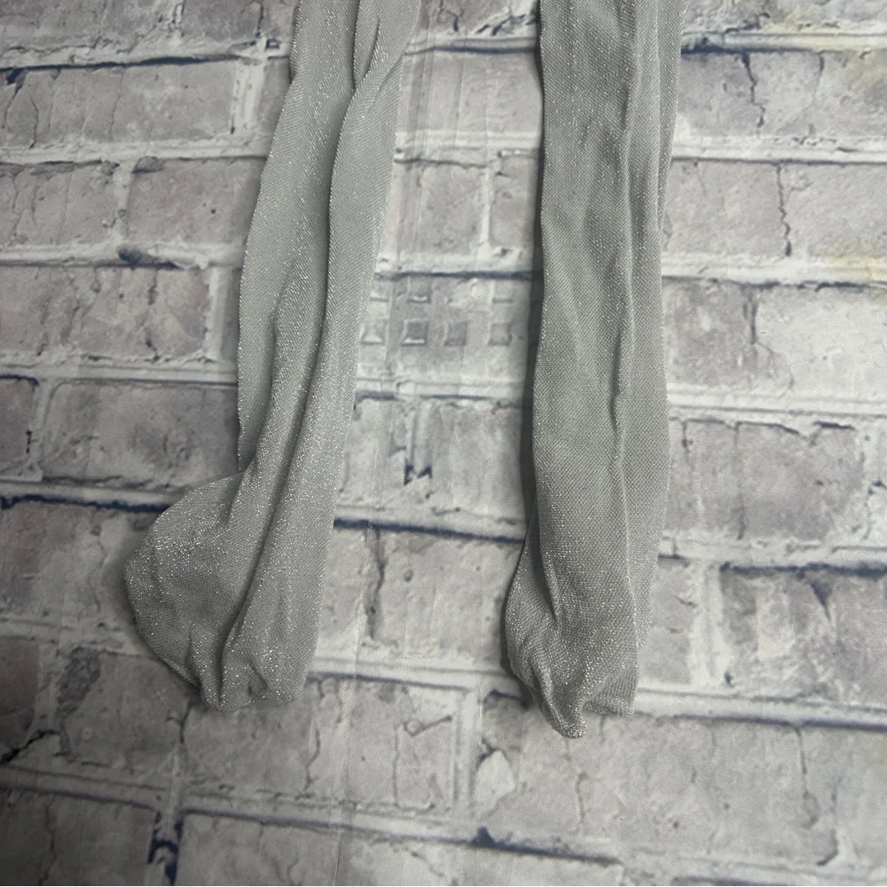 EUC Target Cream and Gray Sparklie Kids Tights Size 12-14